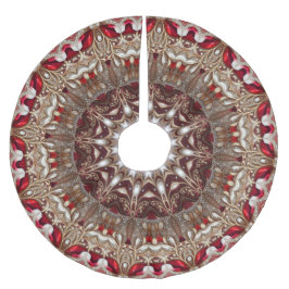 Roter dekorativer Weihnachtsbaumrock Polyester Weihnachtsbaumdecke