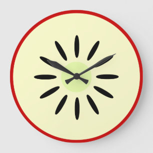 Roter Delicious Apfel Große Wanduhr