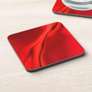 Roter Design-Untersetzer glatt Getränkeuntersetzer