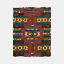 ROTER Diamant-aztekischer Druck Fleecedecke