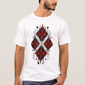 Roter Diamant-Schaltkreis T-Shirt