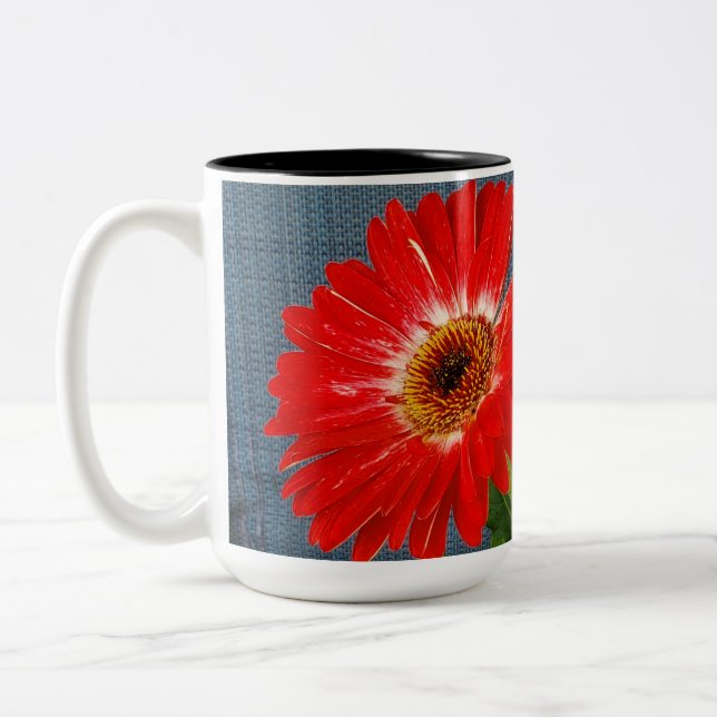 Roter Disy Zweifarbige Tasse (Links)