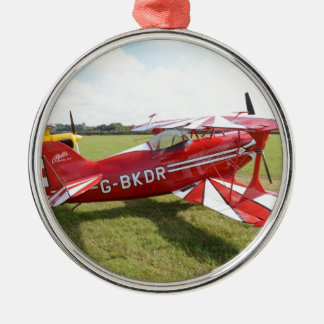 Roter Doppeldecker Ornament Aus Metall