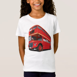 Roter Doppeldeckerbus Klassischer Londoner Verkehr T-Shirt