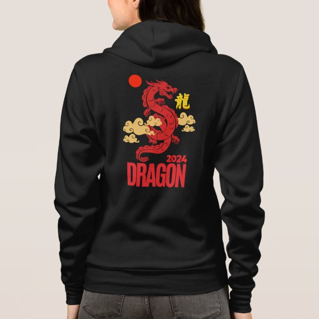 Roter Drache 2024 Hoodie (Rückseite)
