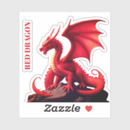 ROTER DRACHE AUFKLEBER