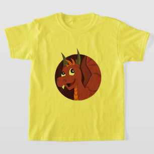 Roter Drache Cartoon T - Shirt