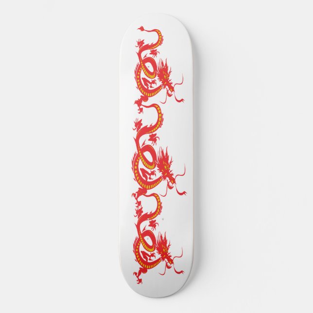 Roter Drache / Chinesisches Neujahr Skateboard (Vorderseite)