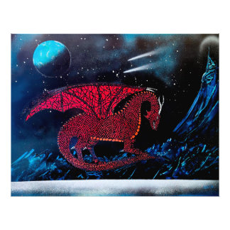 Roter Drache Fotodruck