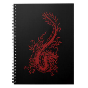 Roter Drache Glaurung gewundenes Notizbuch Notizblock