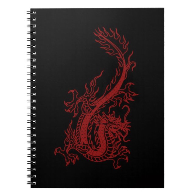 Roter Drache Glaurung gewundenes Notizbuch Notizblock (Vorderseite)