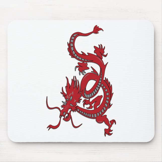 Roter Drache - Jahr des Drachen Mousepad (Vorne)