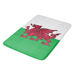 Roter Drache Keltische Flagge von Wales & Walisisc Badematte