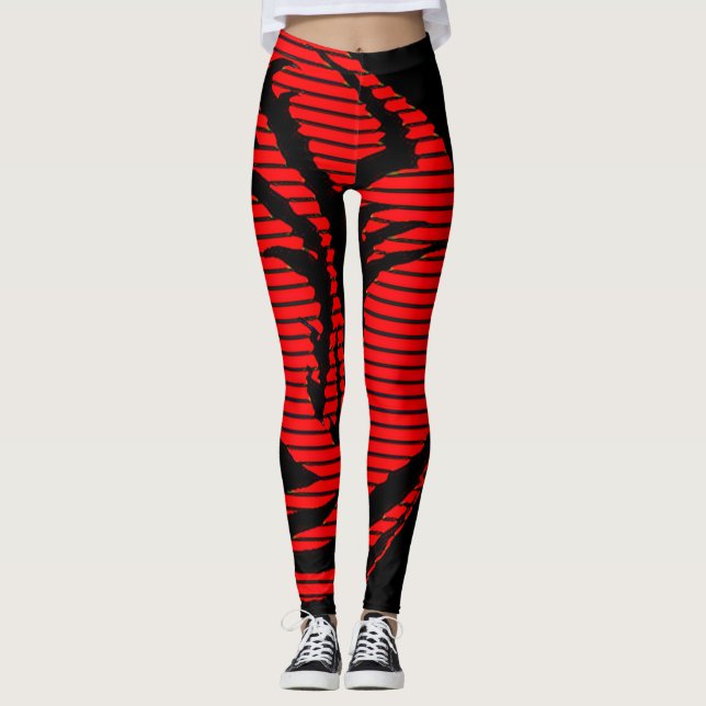 Roter Drache Leggings (Vorderseite)