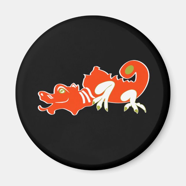 Roter Drache Magnet (Vorne)