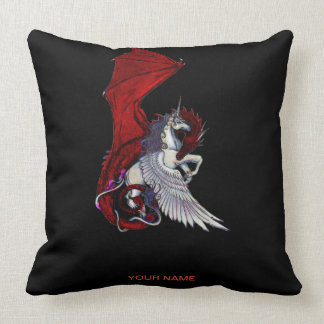Roter Drache Monster Crimson Fantasy Wings Unicorn Kissen