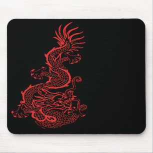 Roter Drache Mousepad