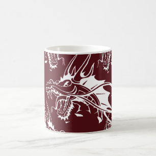 Roter Drache-mythisches Geschöpf-cooler Kaffeetasse