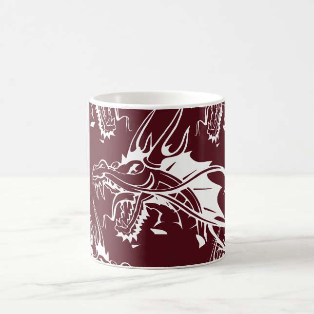 Roter Drache-mythisches Geschöpf-cooler Kaffeetasse (Mittel)