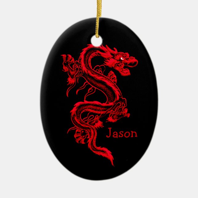 Roter Drache Ornament (Vorne)