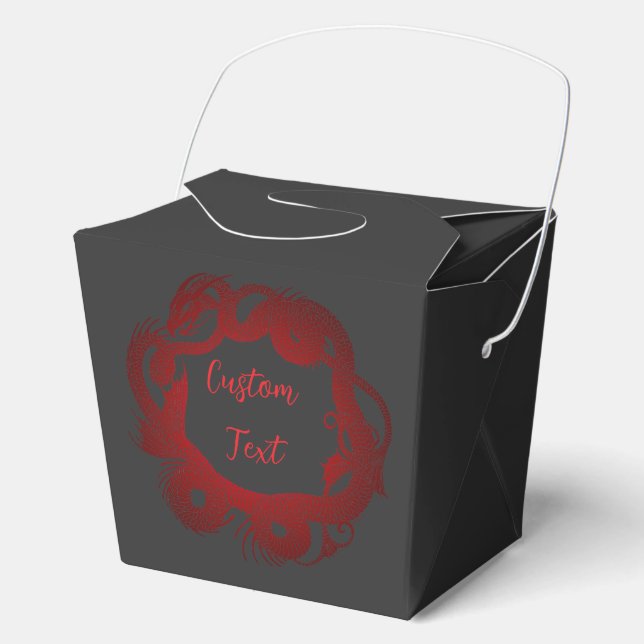 Roter Drache Personalisiert Geschenkschachtel (Vorderseite)