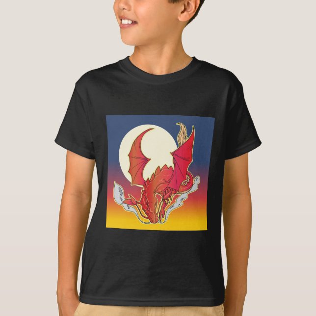 Roter Drache T-Shirt (Vorderseite)