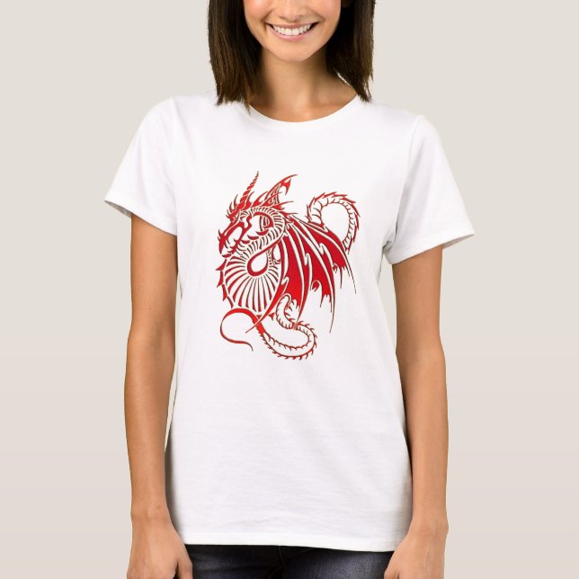Roter Drache T-Shirt (Vorderseite)