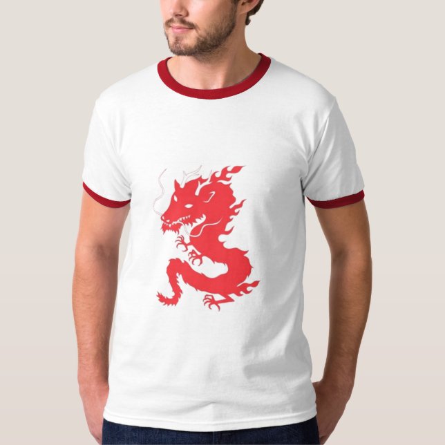 Roter Drache T-Shirt (Vorderseite)