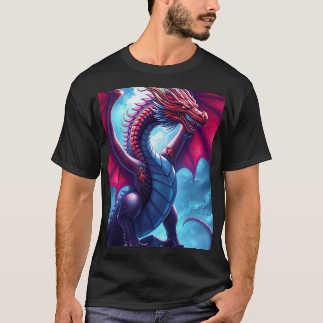 Roter Drache T-Shirt (Vorderseite)