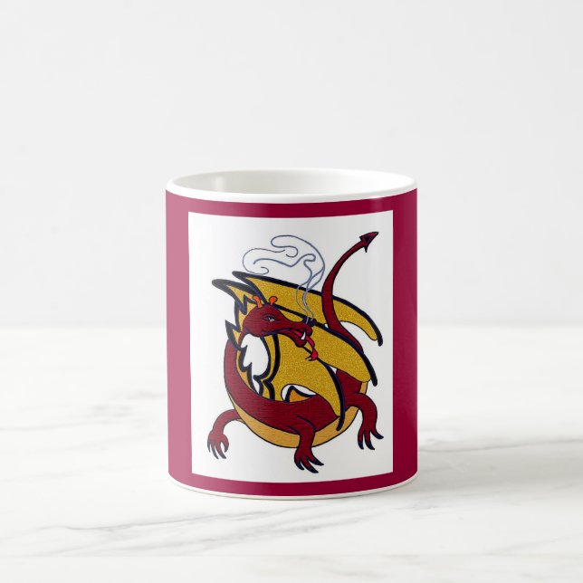 Roter Drache Tasse (Mittel)