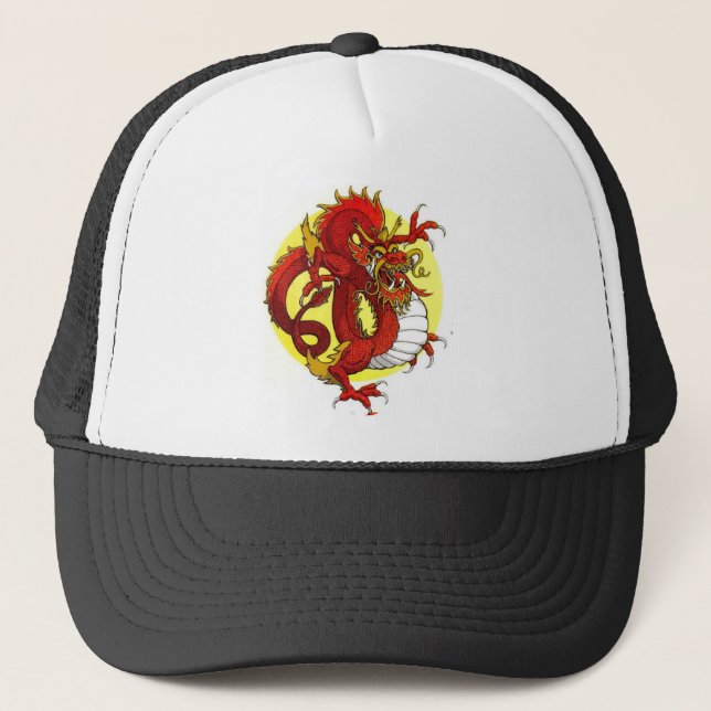 ROTER DRACHE TRUCKERKAPPE (Vorderseite)