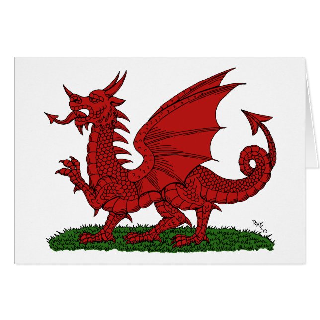 Roter Drache von Wales (Vorderseite (Horizontal))