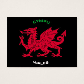 Roter Drache von Wales (Cymru), Schwarz, Weiß, Grü