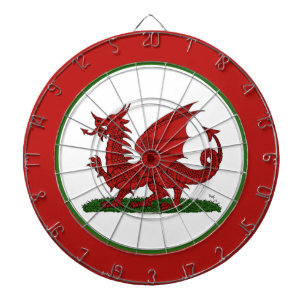Roter Drache von Wales Dartscheibe