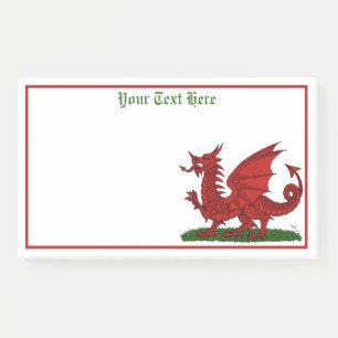 Roter Drache von Wales Post-it Klebezettel