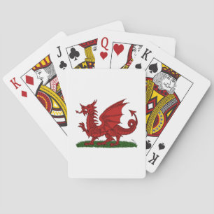 Roter Drache von Wales Spielkarten