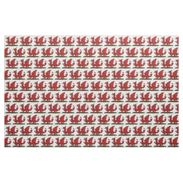Roter Drache von Wales Stoff (Yard (91,4 cm))