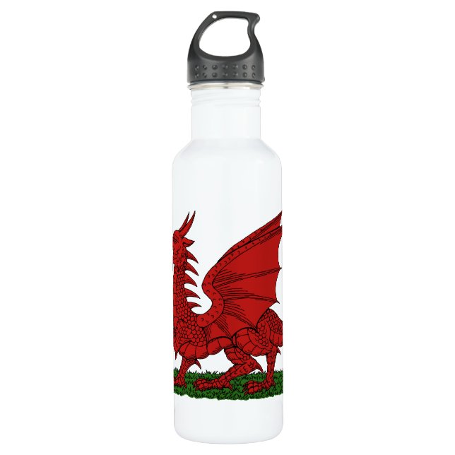 Roter Drache von Wales Trinkflasche (Vorderseite)