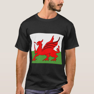 Roter Drache Welsh Flagge T-Shirt