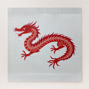 Roter Drachen Canvas Puzzle