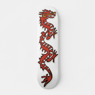 Roter Drachendeck Skateboard