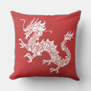 roter Drachenkissen Kissen