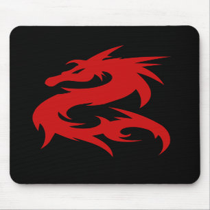 Roter Drachenmousepad Mousepad