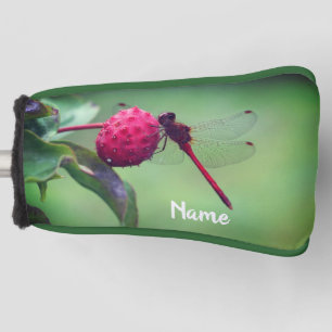 Roter Dragonfly auf Dogwood Frucht Personalisiert Golf Headcover