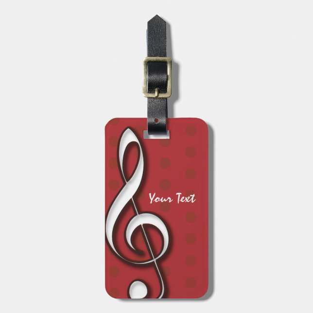 Roter dreifacher Clef-Gepäckanhänger - 2 mit Gepäckanhänger (Vorderseite vertikal)