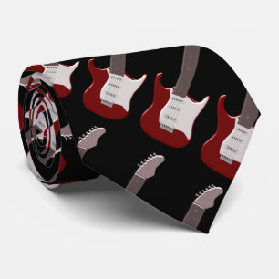Roter E-Gitarren-Entwurf Krawatte