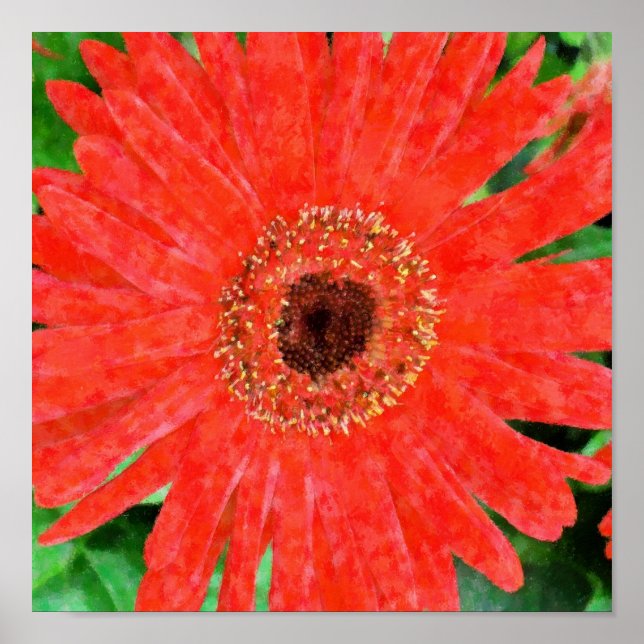 Roter Eindruck Poster (Vorne)