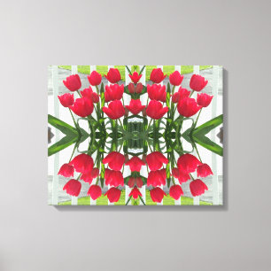 Roter eingewickelte Leinwand Tulpe-Digital Entwurf