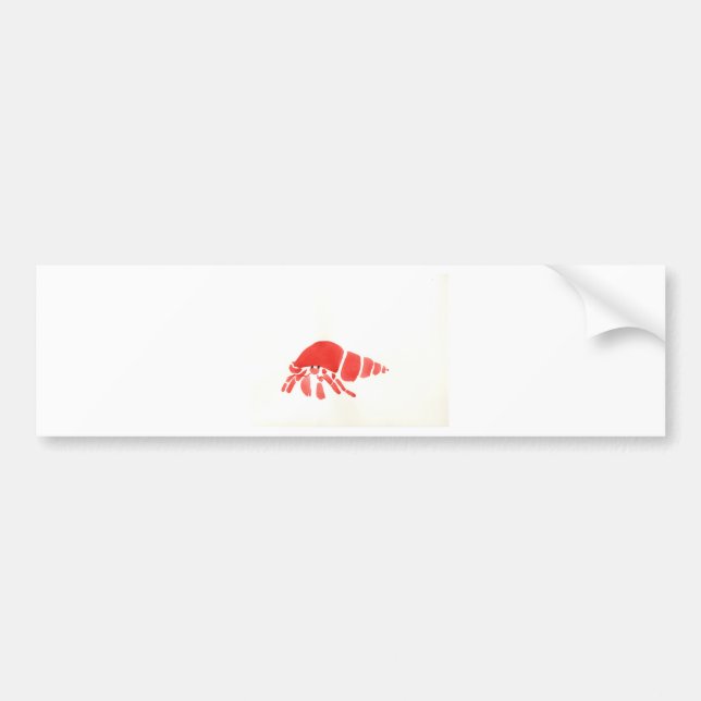 Roter Einsiedlerkrebs Autoaufkleber (Vorne)