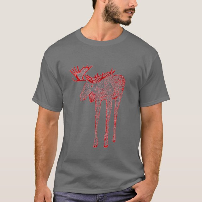 roter Elch-T - Shirt (Vorderseite)